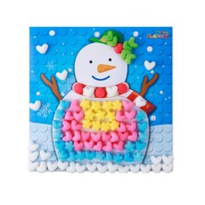 플레이콘 콜라주 만들기 4인용, 1세트, 4인용 겨울 눈사람