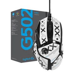 로지텍 G502 유선 마우스, 화이트 프린팅
