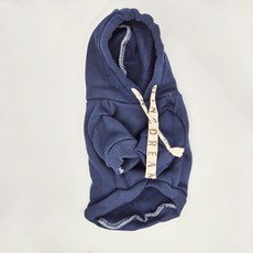 강아지 후드티 안감 기모 데일리 애견 기본 무지 티셔츠 말티즈 푸들옷, 1개, 네이비