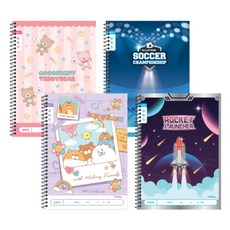 아이비스 초등 슬림 알림장 넓은칸 스프링제본 22매 슬림형알림장, 여아_랜덤1개발송