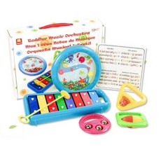 토들러뮤직밴드 악기세트 아기악기장난감 돌잔치아기선물, 블루, 옐로우, 그린, 혼합, 할릴릿