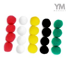 YM 뿅뿅이 50mm 솜방울, 검정, 4개, 검정
