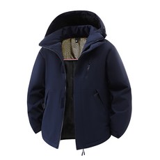 秋冬新款加厚保暖沖鋒衣 戶外休閑工裝外套 防風防水情侶騎行服