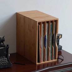 원목 CD 보관함 인테리어 랙 게임 수납 거치대 수납장 정리 진열대 장, 목재 색상 33x24.5x26cm