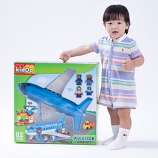 블록피아 키드두 블록 점보 비행기 레고 듀플로 호환 공항놀이 유아 블럭, 1개 1개