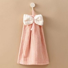 高顏值擦手毛巾掛式可愛擦手巾寶寶不掉毛廚房網紅強吸水擦手掛巾, 1個, 單色一條裝【橘色】