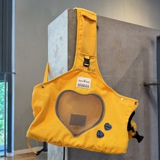 寵物外出帆布包 貓咪透氣手提袋 小型犬貓適用單肩斜揹寵物包, 1個, 黃色斜挎包