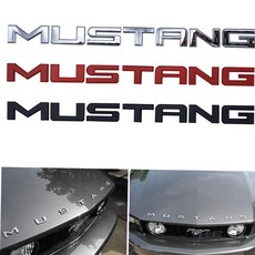 프리미엄 포드 MUSTANG 머스탱 레터링 엠블럼 스티커 자동차, 02무광레드