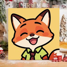 모던시스터즈 인기 명화 그리기 주토피아 DIY 유화 색칠 그림, 가로20세로20 닉, 1개