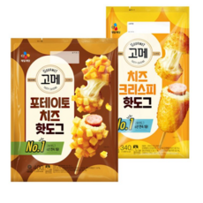 고메 포테이토치즈핫도그400g 1+ 고메 치즈크리스피핫도그 340g 1, 1개, 400g