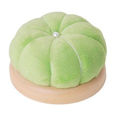 호박 핀 쿠션 바느질 핀 쿠션 가정 장식 바느질 핀 홀더 바느질 핀 홀더 공예용, 목재 및 내부 PP 면 패딩, 녹색