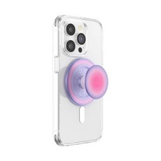 PopSockets 휴대폰 그립 확장 킥스탠드 접착 그립 귀여운 PopSockets - 에나멜 Be Happy, MagSafe, Aura
