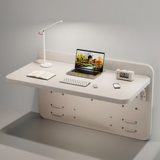 기숙사 이층침대 접이식 노트북 책상 학생용 미니 사이드 테이블 무타공 벽걸이 선반 수납 보드 80cm, 80CM-그레이