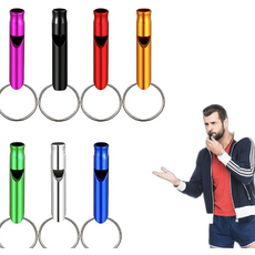 호신용 호루라기 심판용 휘슬 여성 축구 심판 안전 호각 안전요원 휴대용 호루라기 비상, 1개, 실버