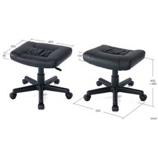 산와서플라이 100-SNC035 인체공학 발받침대 높이조절 사무실, B. 일반 플랫형좌석 각도 조절 불가 블랙