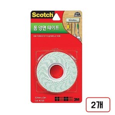 3M)폼양면테이프, 2개, 2120/12mm*2m/M325640