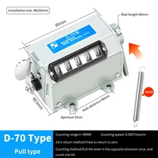 1 Pcs 0-99999 기계식 재설정 가능 5 자리 디스플레이 로터리 혁명 카운터 풀 카운터 수동 스트로크 리모콘, 03 D-70