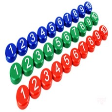 스위트픽스 숫자 자석 1-10 학습용품, 빨강