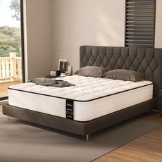 렛문 하이브리드 매트리스 독립 포켓 스프링 침대 바닥 매트리스 방문설치, 25cm, 미디엄하드