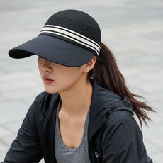 태미스 배색 메쉬 버킷햇 모자