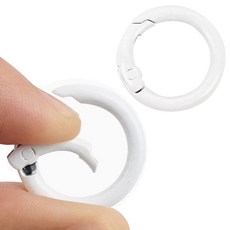 원터치 단어장 링 24mm 화이트 10P 카드 메모지 고리, 화이트10P