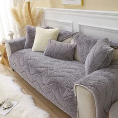 커버 소파 패드 천커버 천갈 70x70cm 스킨스 커버링 매트, 1개, B. 롱 퍼 웨이브 - 그레이