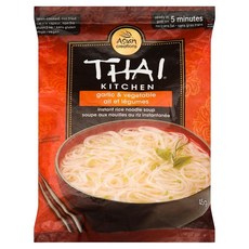 Thai Kitchen 글루텐 프리 마늘 및 야채 인스턴트 라이스 누들 수프 45.4g(1.6온스), 1.6 Ounce (Pack of 1), 45.4g, 1개