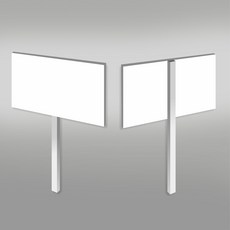손잡이 피켓 무지 DIY 세트 백색포맥스인쇄판+손잡이 1세트
