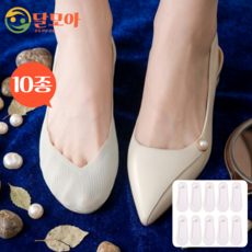 달모아 여성 페이크삭스 미끄럼방지 구두 실리콘 덧신 양말 10켤레 세트