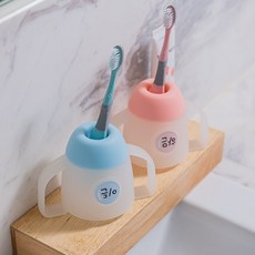 리틀클라우드 유아용 거꾸로 로켓 양치컵, 혼합, 2개