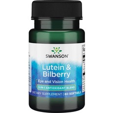 Swanson 斯旺森 葉黃素&山桑子複方軟膠囊, 60顆, 1罐