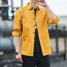 여름 셔츠 남성자켓 남방 남자, C. 3028 옐로우