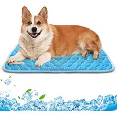 강아지 고양이 쿨매트 애견 쿨링방석 더운 여름 위 자가 냉각 패드 세척 가능하고 편 청소, Medium 27x20in