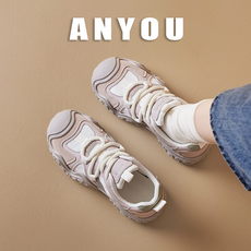 ANYOU 트레킹 등산화 여자 통굽 아웃도어 컴포트화