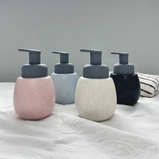 페어홈 1+1 세라믹 거품형 비누 디스펜서 호텔식 핸드워시 리필 용기, 1세트, 핑크+화이트