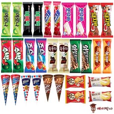 아이스크림30종 F세트 콘 바 쭈쭈바 샌드 하드, 30개, 80ml