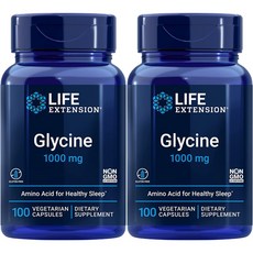 LIFE EXTENSION 甘胺酸素食膠囊 1000mg, 100顆, 2罐