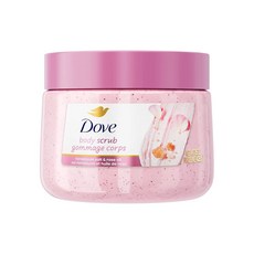 Dove 스크럽 마카다미아 라이스 밀크 바디 스크럽은 매끄럽고 빛나는 피부를 위해 각질을 제거하고 깊은 영양을 공급합니다 425.2g(15온스), Himalayan Salt & Rose Oil, 1개