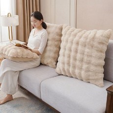큰쿠션 주문제작 방석 부드러운 좌식쇼파 커버 배게 푹신한, 5. 오프화이트+커피 콤보