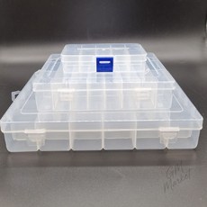 투명 칸 분리형 플라스틱 보관함 36구 비즈 악세사리 부품 정리함 칸막이보관함, 1세트