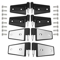 X AUTOHAUX 지프 랭글러 JK 2007-2018용 16개의 볼트가 있는 자동차 도어 힌지 키트 8개 스테인리스 스틸 외부 도어 힌지 전면 후면 왼쪽 오른쪽 상단 도어, X AUTOHAUX 지프 랭글러 JK 2007-2018