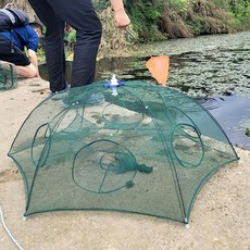 우산형 피싱 6구 도구 통발 그물 장비 낚시 돗자리 수중 유인 장치 물고기 함정 캠핑, 본상품