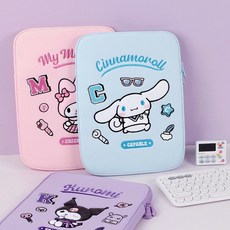 문구보따리 산리오 태블릿 파우치 11인치 아이패드 갤럭시탭 가방, 시나모롤, 1개