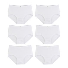 디디오 100% 순면 오가닉 무형광 화이트 팬티 6종 세트 코튼 소재 여성용 삶을수있는 맥시타입 팬티 6매