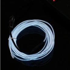 M 2M 3M 4M 5M 여러 가지 빛깔의 LED 스트립 조명 유연한 네온 불빛 EL 와이어 댄스 파티 분위기 장식 문자열 자동차, purple, Wire control Plug