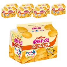Calbee 卡樂比 洋芋片 法式清湯口味 4包組, 8個, 96g