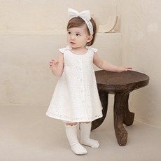 LITTLE TINI 白色連衣裙