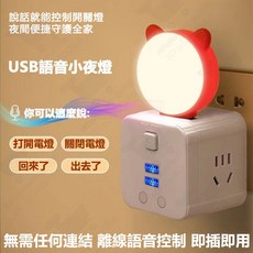 聖誕雪人小夜燈 聖誕氛圍燈, 1個, USB小夜燈 - 萌貓款