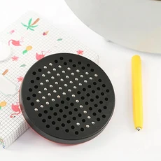 몬테소리 마그네틱 타블렛 자석 패드 드로잉 보드 스틸 비드 펜 학습 교육 쓰기 장난감 어린이 생일 선물, [12] Blcak - 10cmx10cm