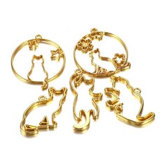 고양이 실리콘 몰드 적 공중 프레임에폭시 수지 펜던트 주조 쥬얼리 만들기 공예, 5. Mixed